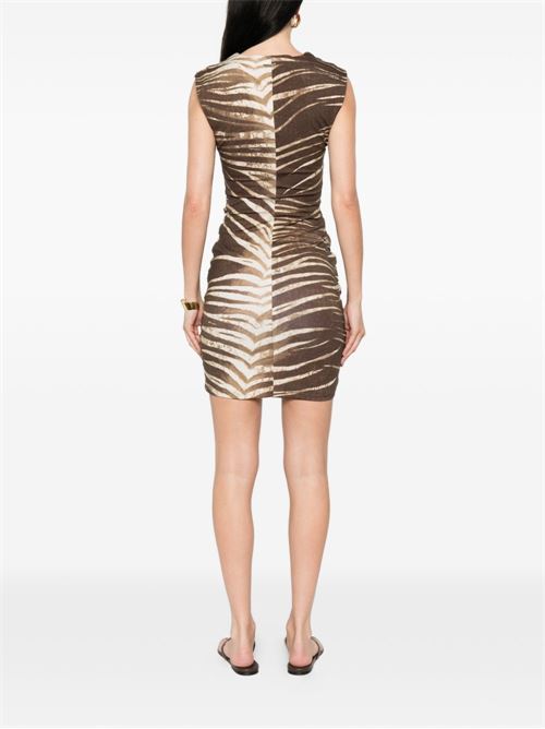 Abito donna Just Cavalli animalier marrone JUST CAVALLI | 80PAOE04CJ112R83